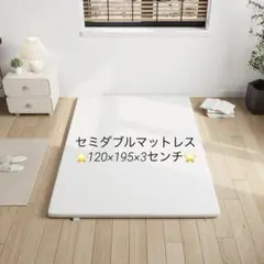 マットレス⭐️セミダブル 高反発マットレス 3cm厚 硬め200N 収納バンド付
