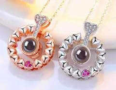 o91☆ヒット商品☆ハートいっぱい輝き『男女ペアネックレス』