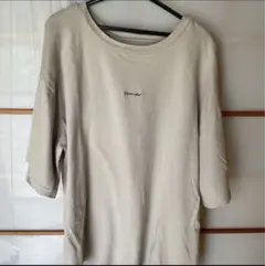 刺繍 Tシャツ ベージュ 半袖 美品 即購入OK
