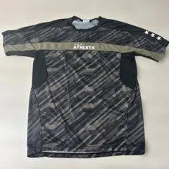 ATHLETA 半袖シャツ ブラック/カモフラージュ