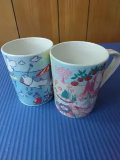 カラフルイラスト マグカップ 2個セット