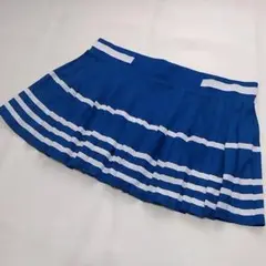 LACOSTE SPORT * ニットプリーツスカート 42サイズ　ブルー