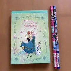 アナと雪の女王　メモ帳　鉛筆