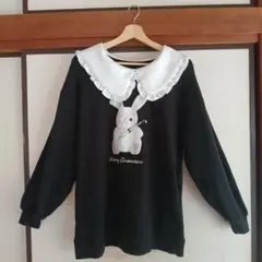 Honey Cinnamon ウサギプリント スウェット ワンピース