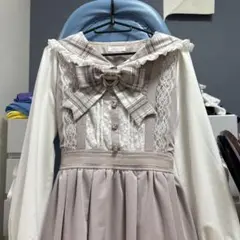 LIZLISA レースエプロン風カシュクールワンピース ピンク LIZLISA リズリサ レースエプロン風カシュクールワンピース ピンク