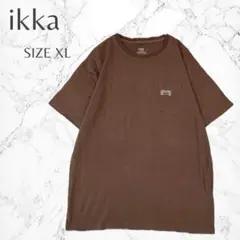 イッカ　夏　大きいサイズ　刺繍　クルーネック　半袖　Tシャツ　XL　シンプル