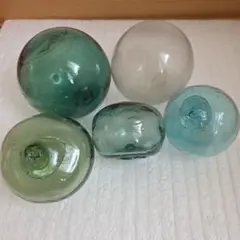ガラス浮き玉 ガラス玉 特殊5個