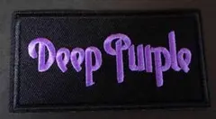 黒紫DP長方形Deep Purpleディープ・パープル■イングランド刺繍ワッペン