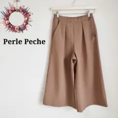 ペルルペッシェ◇ガウチョパンツ ワイド フレア ゆったり 体型カバー 36