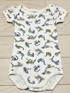 美品♡プチバトー♡半袖ロンパース♡6m/67cm