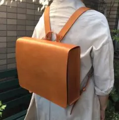 フルフラップリュック ヌメ革　キャメル