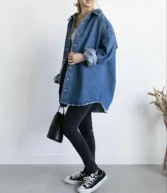 PICHI オーバーサイズドルマンスリットロンTee