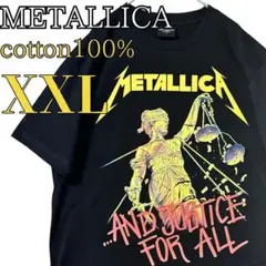 高品質 METALLICAメタリカ新品ロックTシャツ綿100%男女兼用 XXL黒