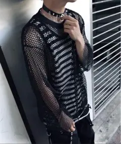 JOHN'S CLOSET ダメージタンクトップ メッシュロンT 地雷系