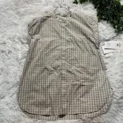 【新品タグ付き】エプローブ ギンガムチェック シャツブラウス Mサイズ
