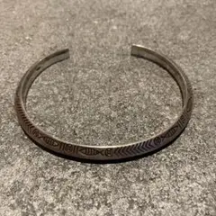 VINTAGE ヴィンテージ 刻印デザインシルバー925バングル/ブレスレット
