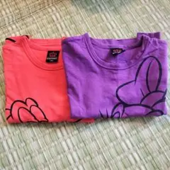 グーフィー Tシャツ オレンジ とデイジー紫 Babydoll