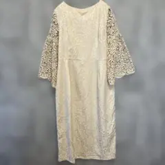 新品 CUI YING ベージュ ロングワンピース XXXLサイズ