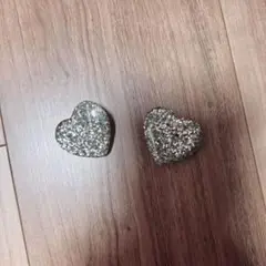 ♡シルバーハート シューズ クロックスチャーム♡