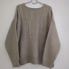 LOWRYSFARM　ベージュ ニット　　　　 長袖セーター