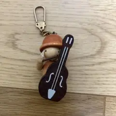 木製人形キーホルダー 楽器付き