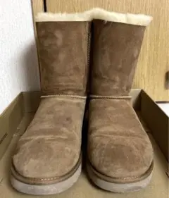 値下げ❗️UGG アグ ムートンブーツ リボン 茶色 25cm