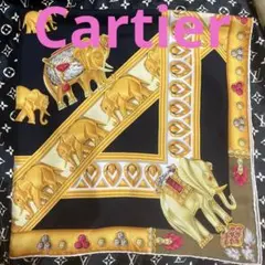カルティエ エレファントモチーフ スカーフ シルク レディース