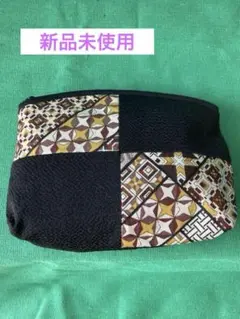 新品未使用　寄木細工　デザイン ポーチ