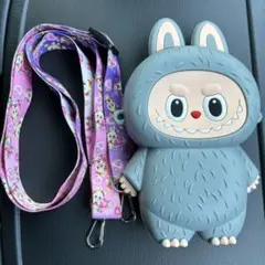 LABUBU ラブブ　シリコンミニショルダーポーチ　グレー　【新品未使用】