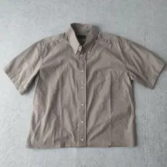 old unknown チェック シャツ 短丈 ボックスシルエット　a