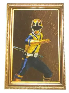全スーパー戦隊展　額縁ビジュアルカード　シンケンジャー　シンケンゴールド