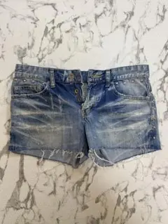 ルシェルブルー スタッズデニムショートパンツ