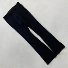 UNIQLO スラックス ストレッチ フレアパンツ ブラック シンプル