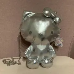 新品未使用タグ付き ヤスダ通商　ハローキティ ぬいぐるみバッグ シルバー