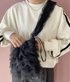 レース　シャーリング　ミニショルダー