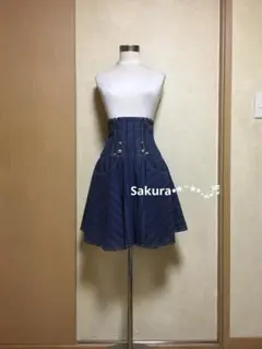 Hilfiger DENIMハイウエストデニムフレアスカート　TOMMY