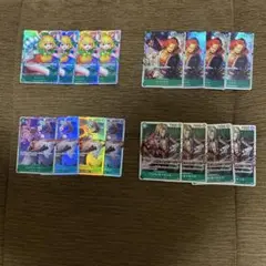 ワンピースカード★緑カード★4種・16枚セット★