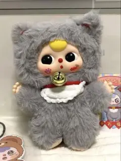 ベイビースリー　baby three 猫　グレー