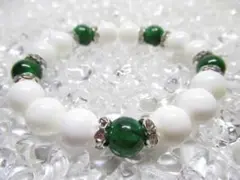 〇【ヒスイ×ホワイトオニキス】 天然石パワーストーン