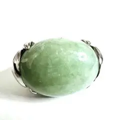 ヒスイ 翡翠 大粒 リング シルバー925 15号