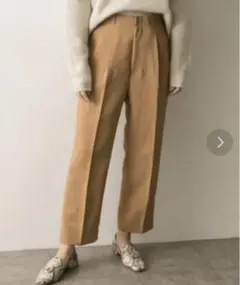 アーバンリサーチ タックパンツ キャメル ストレートパンツ ワイドパンツ