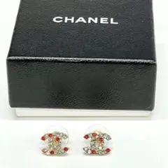CHANELココマーク カラーストーンピアス