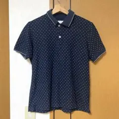 MACKINTOSH PHILOSOPHY ドットポロシャツ　ネイビー×ホワイト