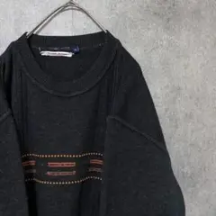 90s vintage 柄ニット セーター メンズ M 古着 個性派 奇抜 A3