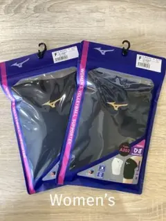 ミズノ ひざサポーター レディース フリー 2個セット 黒ゴールド 両膝