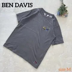 【BEN DAVIS ベンデイビス】Tシャツ 半袖　グレー　刺繍　Mサイズ