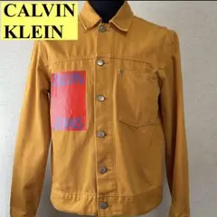 CALVIN KLEIN JEANS デニムジャケット オレンジ　L