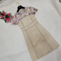 PRADA 華やか ツイード フラワー 刺繍 ワンピース ドレス チュニック