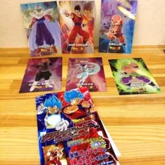 ドラゴンボール メタリックシートガム 1パックの袋とシート6種