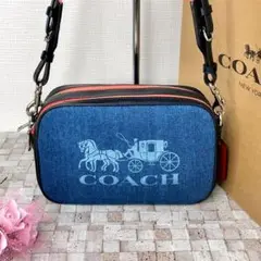 ☆新品・未使用☆COACH ショルダーバッグ 馬車ロゴ(大) デニム